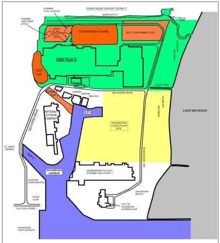 Waukegan AOC Containment Cell Site Map